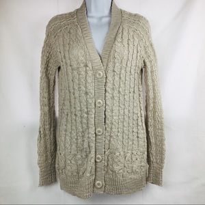 💋 Forever 21 Chunky Knit Cardigan sweater v-neck L